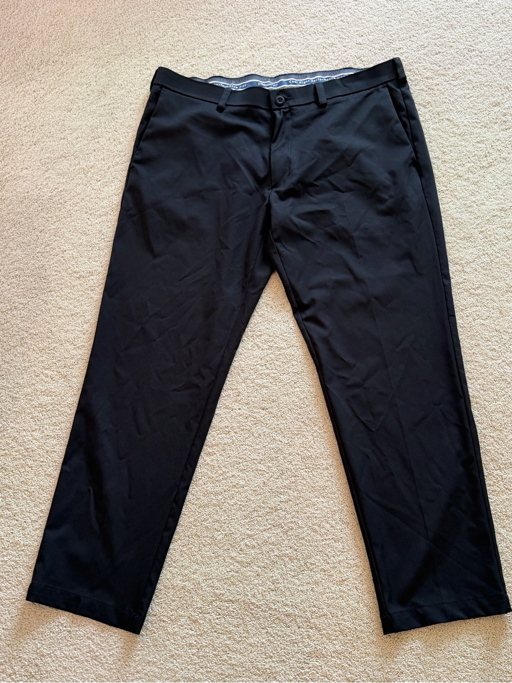 Haggar Cool Right Performance Flex Straight-Fit Dress Pants, Black 40x30